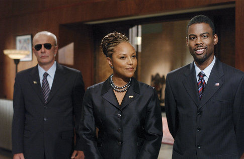 Chris Rock, Lynn Whitfield, and Jude Ciccolella in Head of State (2003)