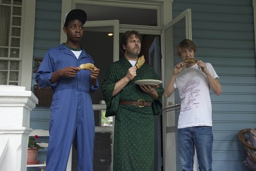 Nick Offerman, Thomas Mann, and RJ Cyler in Me and Earl and the Dying Girl (2015)