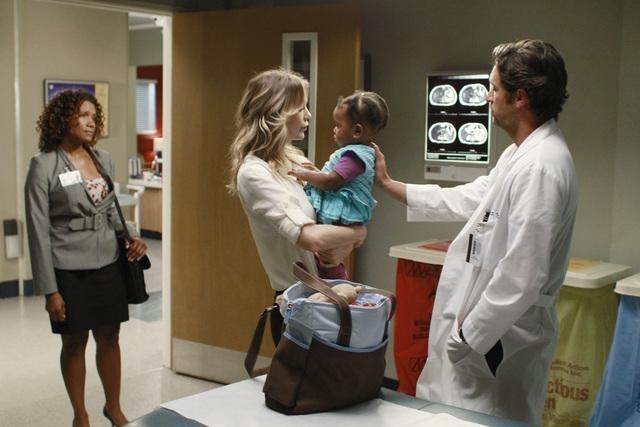 Patrick Dempsey, Ellen Pompeo, and Janora McDuffie in Grey's Anatomy (2005)