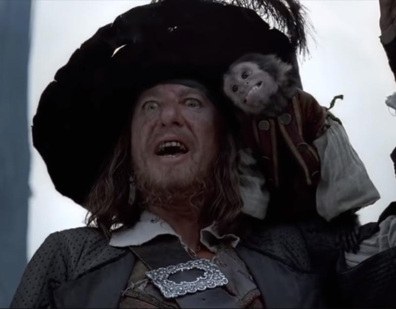 Geoffrey Rush in Pirates of the Caribbean: The Curse of the Black Pearl (2003)