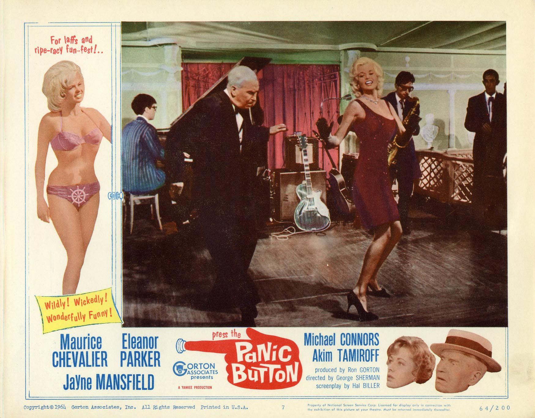 Maurice Chevalier and Jayne Mansfield in Panic Button (1964)