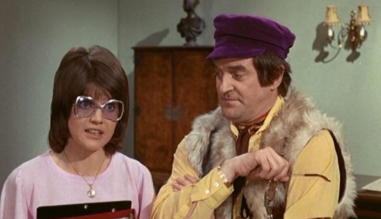 Sally Geeson and Jimmy Logan in Carry on Girls (1973)