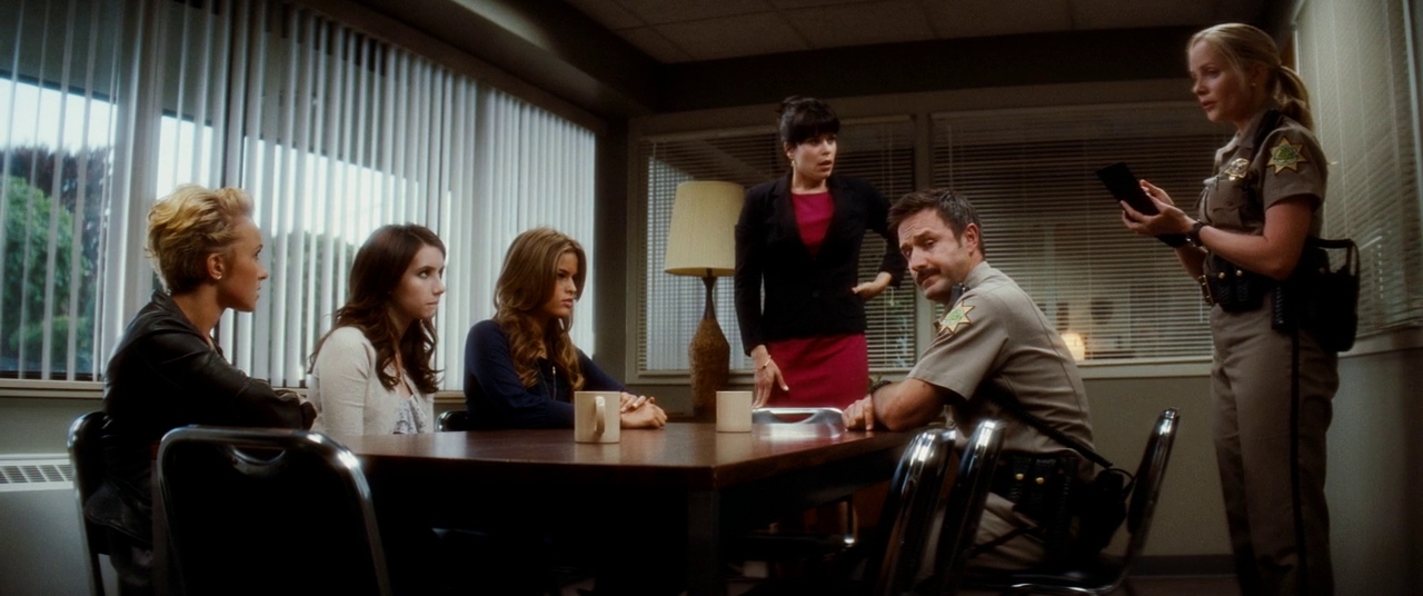 Neve Campbell, David Arquette, Marley Shelton, Hayden Panettiere, Emma Roberts, and Marielle Jaffe in Scream 4 (2011)