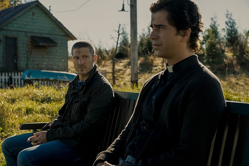 Hamish Linklater and Zach Gilford in Midnight Mass (2021)