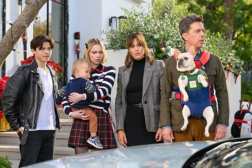 Jennifer Garner, Ed Helms, Lincoln Sykes, Emma Myers, and Brady Noon in Family Switch (2023)