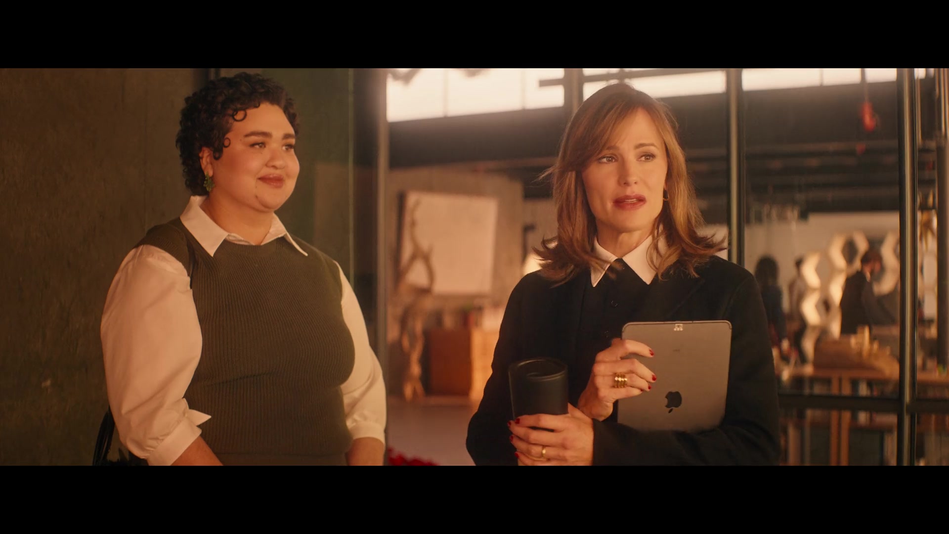 Jennifer Garner and Ilia Isorelýs Paulino in Family Switch (2023)