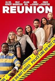 Michael Hitchcock, Jamie Chung, Chace Crawford, Nina Dobrev, Lil Rel Howery, Billy Magnussen, and Jillian Bell in Reunion (2024)