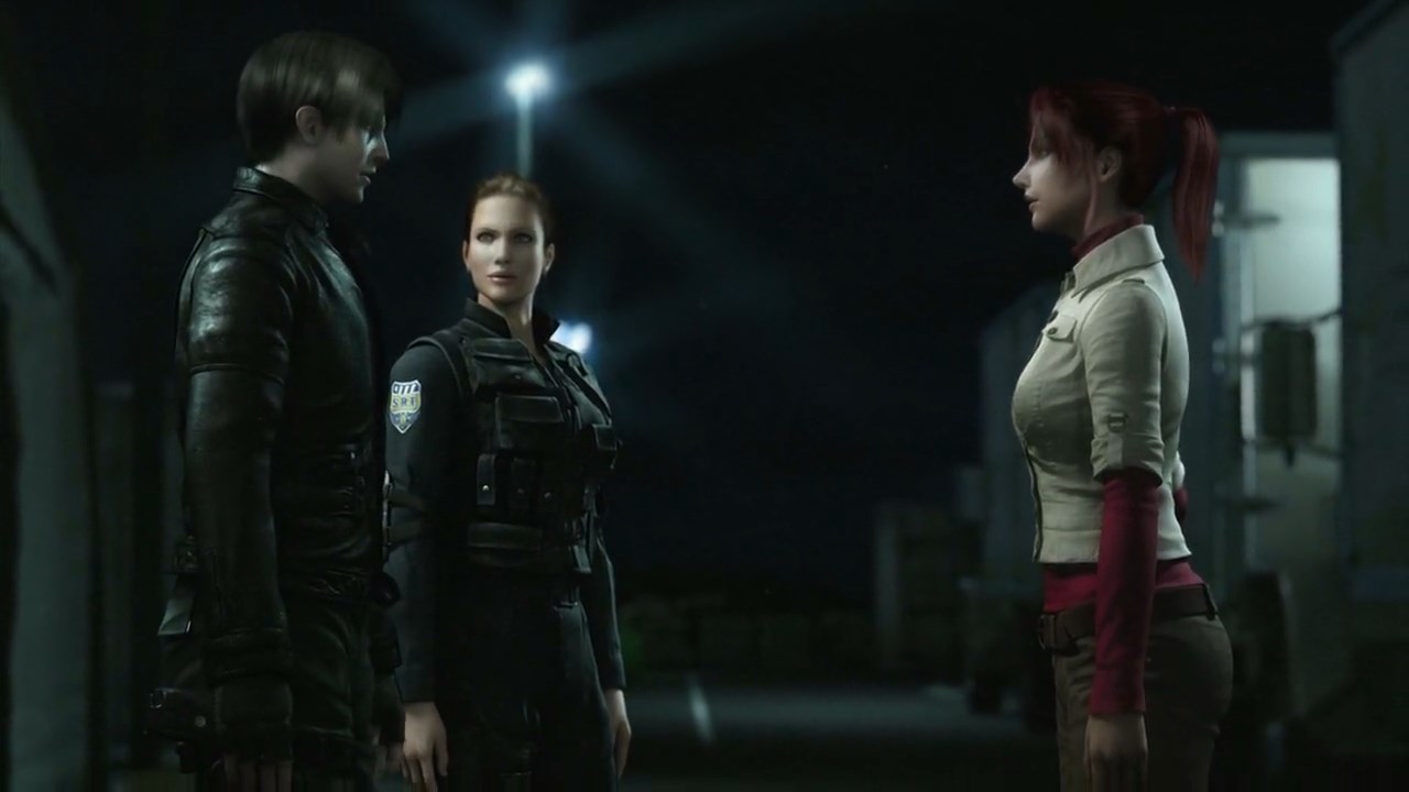 Alyson Court, Paul Mercier, and Laura Bailey in Resident Evil: Degeneration (2008)