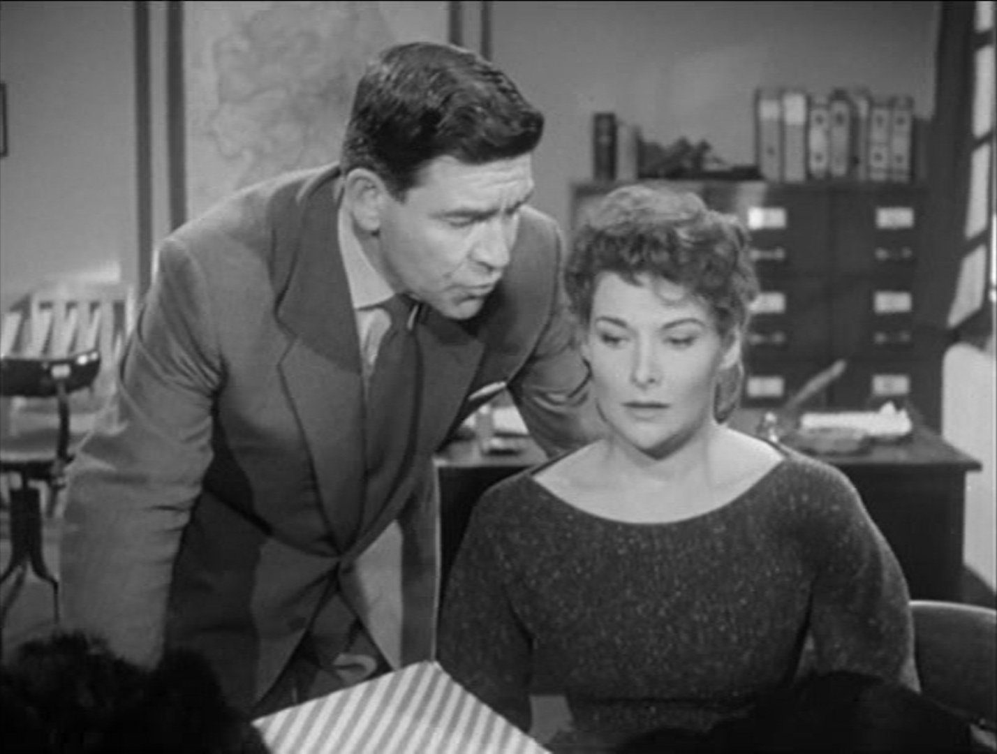 Robert Beatty and Adrienne Corri in Dial 999 (1958)