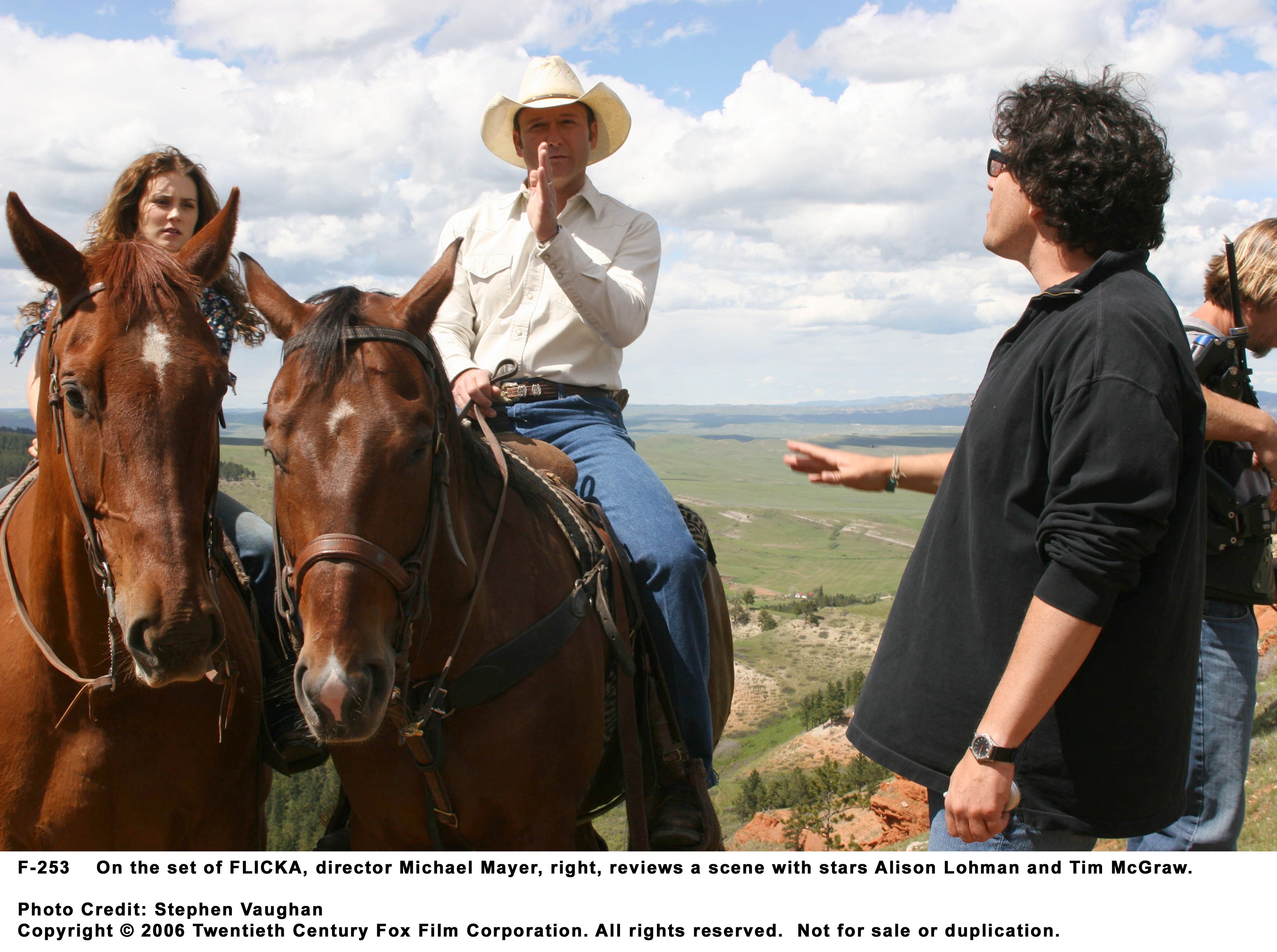 Tim McGraw, Alison Lohman, and Michael Mayer in Flicka (2006)