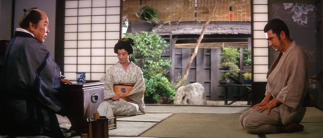 Ryôsuke Kagawa, Shintarô Katsu, and Naoko Kubo in Zatoichi's Flashing Sword (1964)