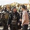 Tadanobu Asano, Taika Waititi, Michael M. Foster, Cameron Dean, Jon Quested, and Damien Picketts in Thor: Ragnarok (2017)