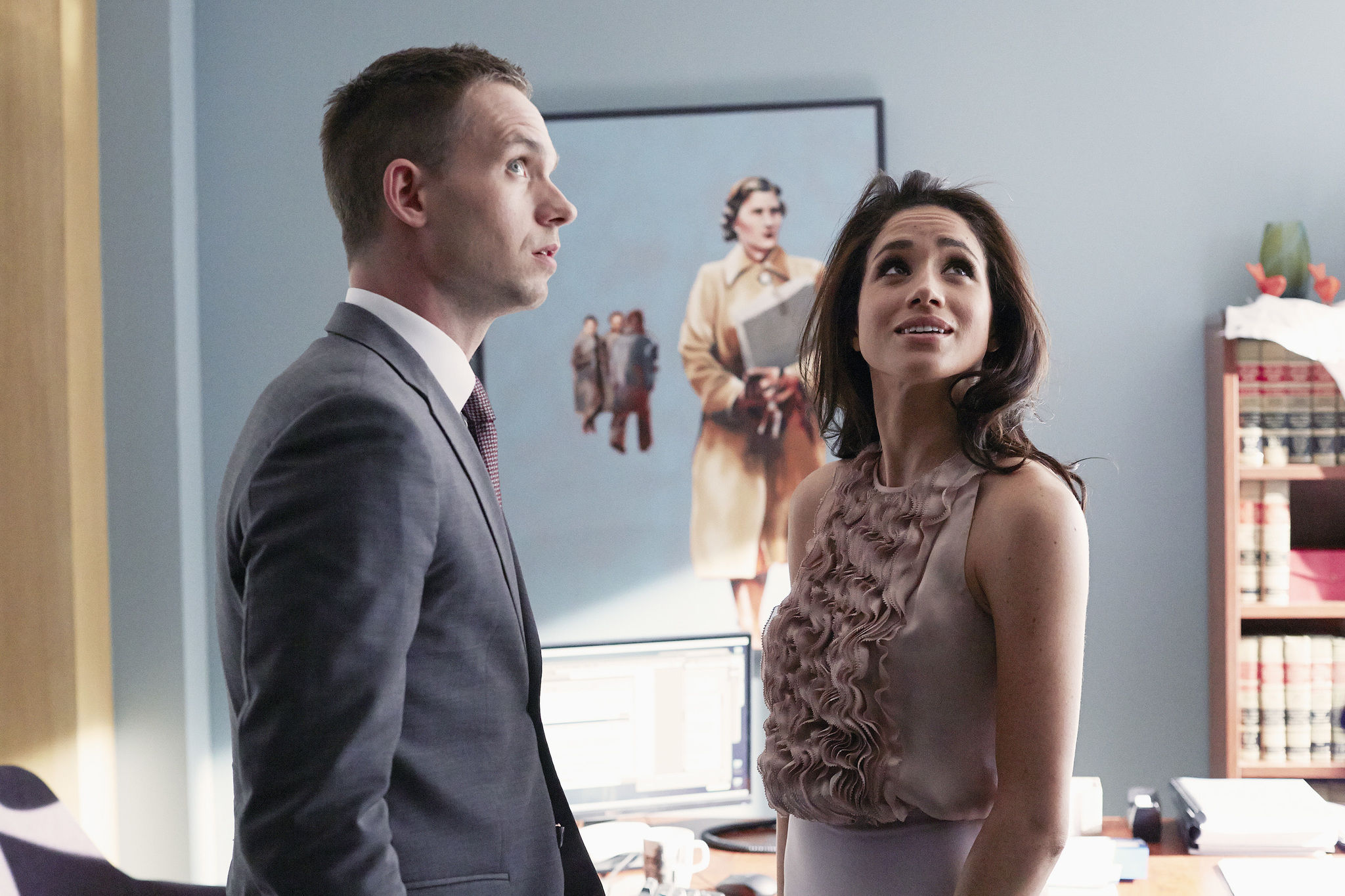 Patrick J. Adams and Meghan Markle in Suits (2011)