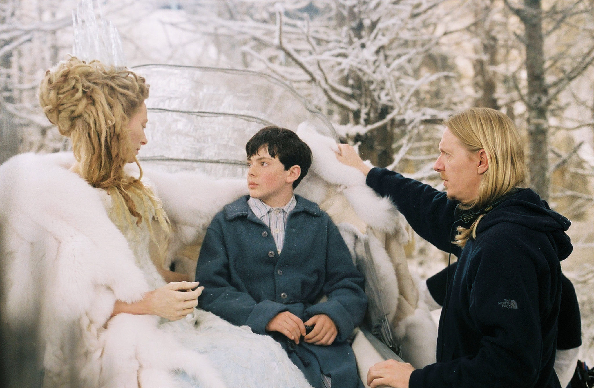 Andrew Adamson, Tilda Swinton, and Skandar Keynes in The Chronicles of Narnia: The Lion, the Witch and the Wardrobe (2005)