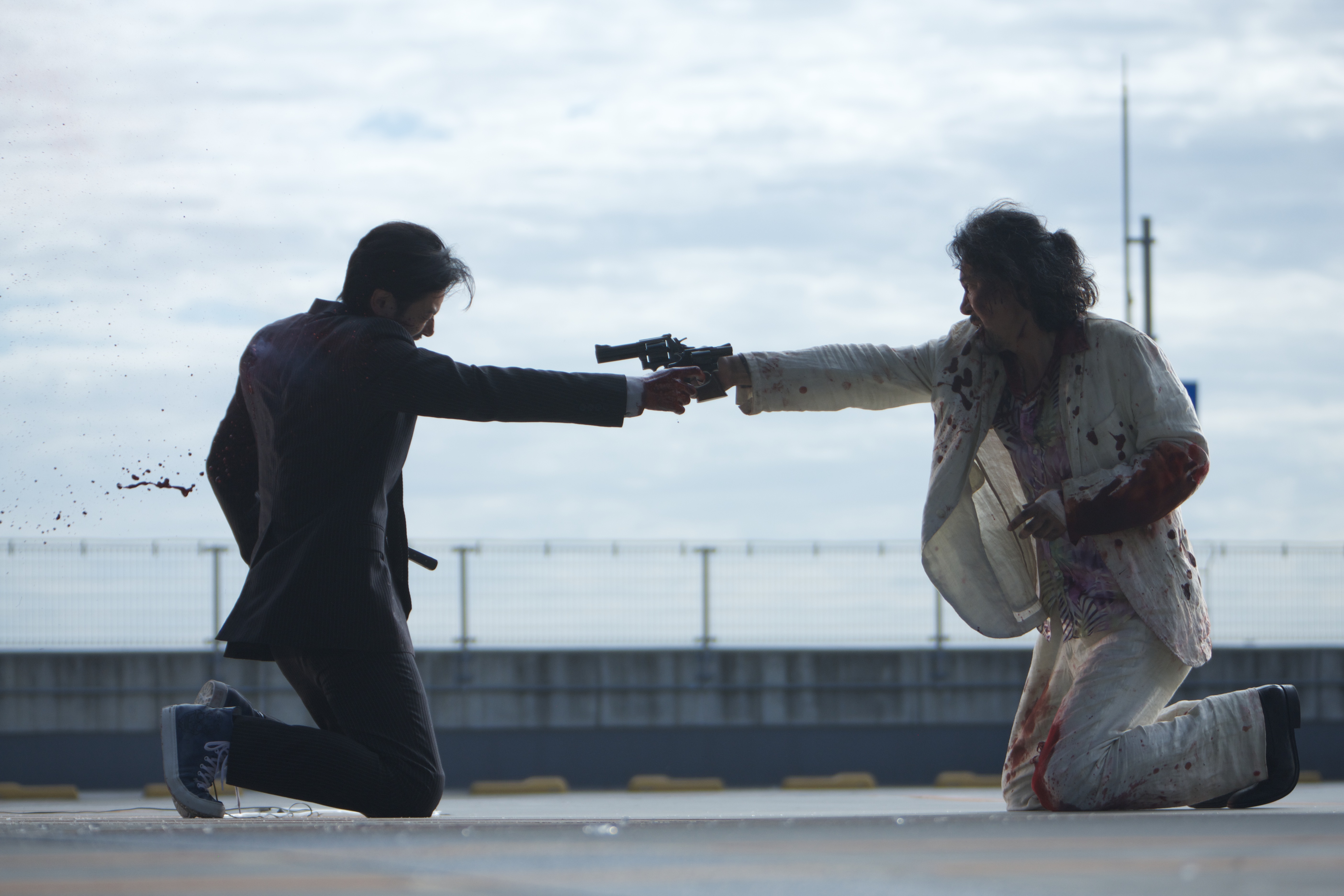 Joe Odagiri and Kôji Yakusho in The World of Kanako (2014)