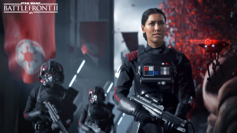 Paul Blackthorne, Janina Gavankar, and T.J. Ramini in Star Wars: Battlefront II (2017)