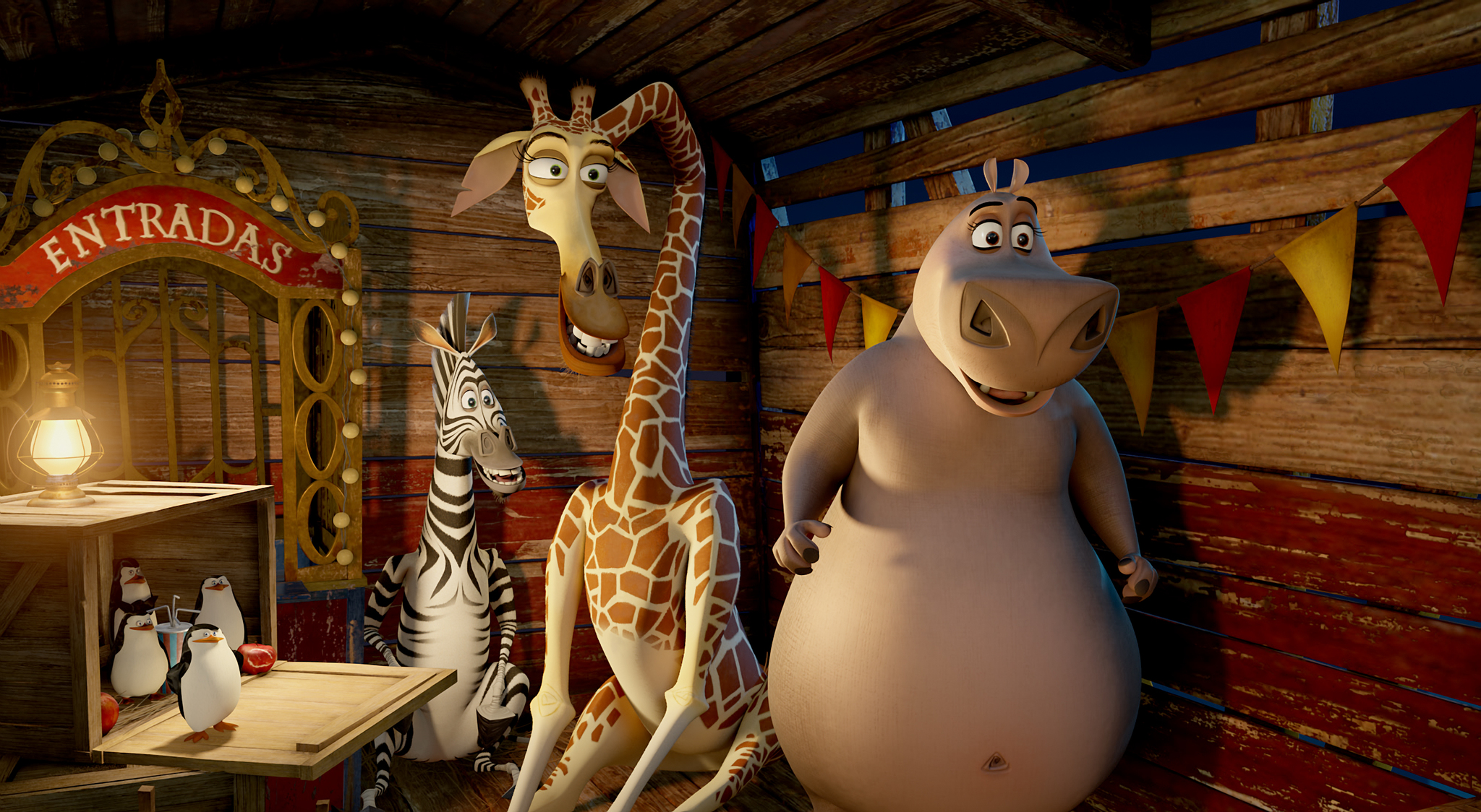 Jada Pinkett Smith, Chris Rock, David Schwimmer, Thomas D, John DiMaggio, Tom McGrath, Christopher Knights, and Chris Miller in Madagascar 3: Europe's Most Wanted (2012)