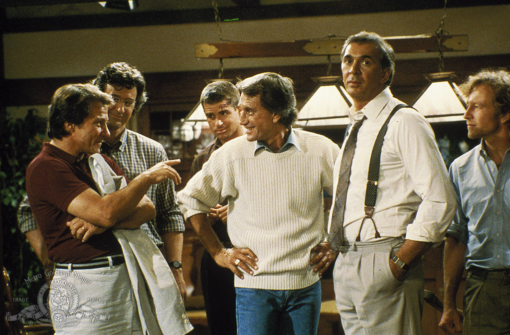 Harvey Keitel, Frank Langella, Roy Scheider, Treat Williams, David Dukes, and Craig Wasson in The Men's Club (1986)