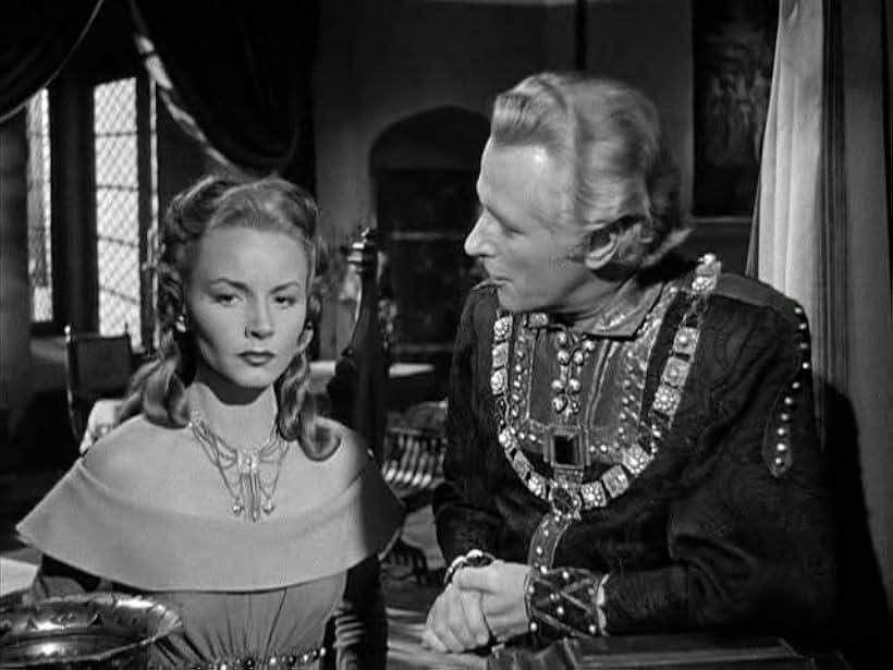 Janet Blair and George Macready in The Black Arrow (1948)