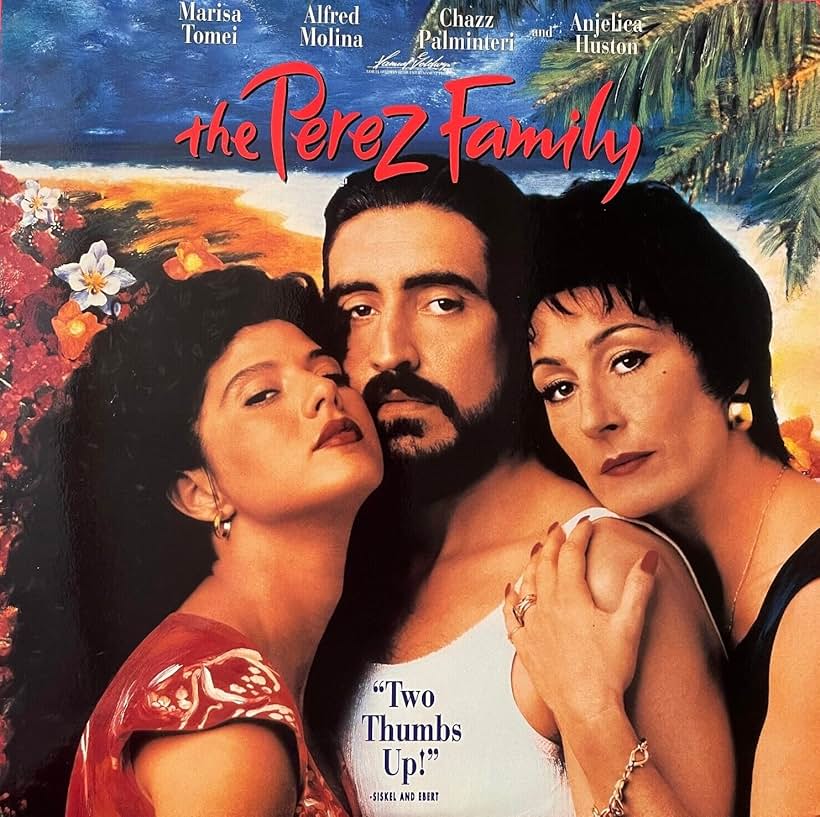 Alfred Molina, Marisa Tomei, and Anjelica Huston in The Perez Family (1995)