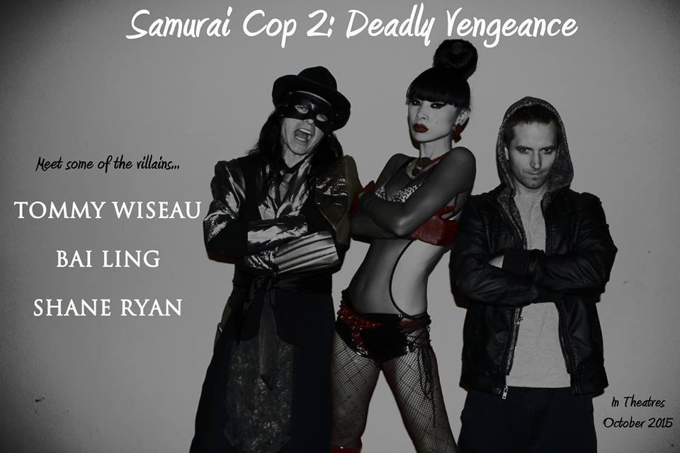 Bai Ling, Tommy Wiseau, and Shane Ryan-Reid in Samurai Cop 2: Deadly Vengeance (2015)