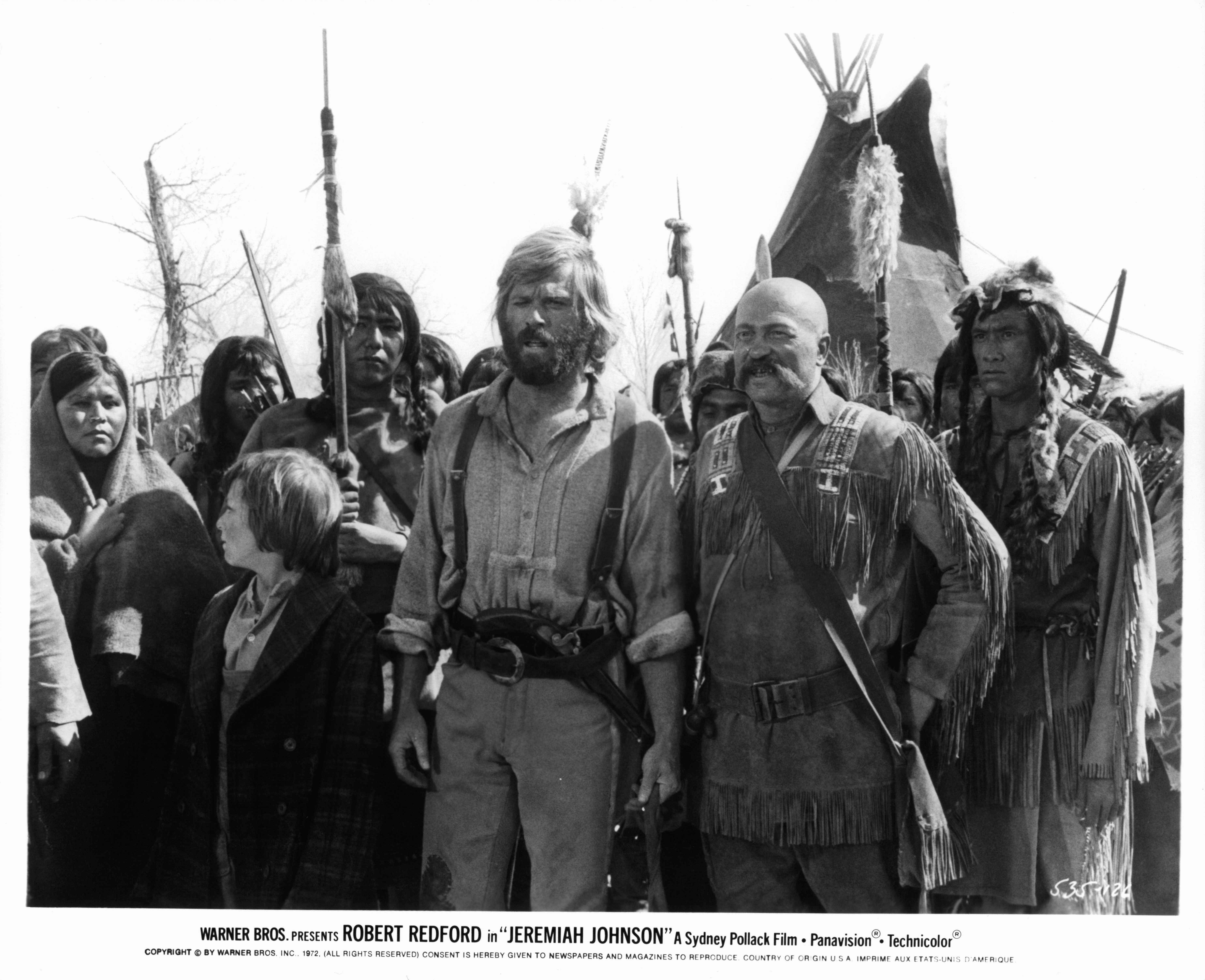 Robert Redford, Josh Albee, and Stefan Gierasch in Jeremiah Johnson (1972)