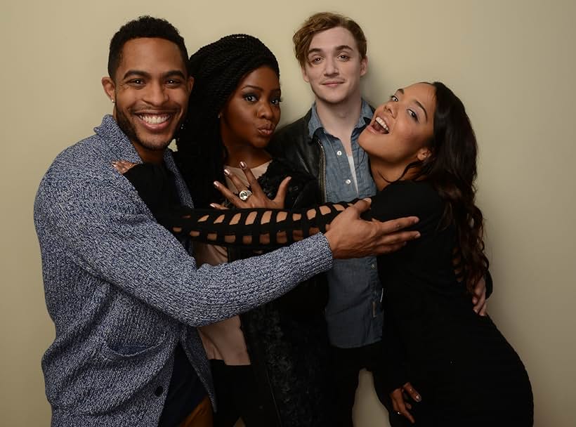 Kyle Gallner, Tessa Thompson, Brandon P Bell, and Teyonah Parris at an event for Dear White People (2014)