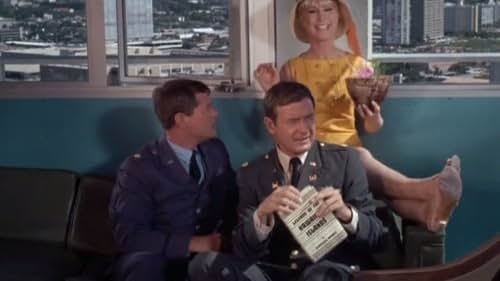 Barbara Eden, Larry Hagman, and Bill Daily in I Dream of Jeannie (1965)