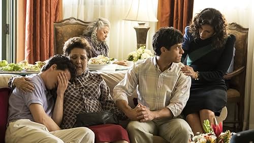 Constance Marie, Carole Gutierrez, Miles Gaston Villanueva, and Gus Halper in Law & Order True Crime (2017)