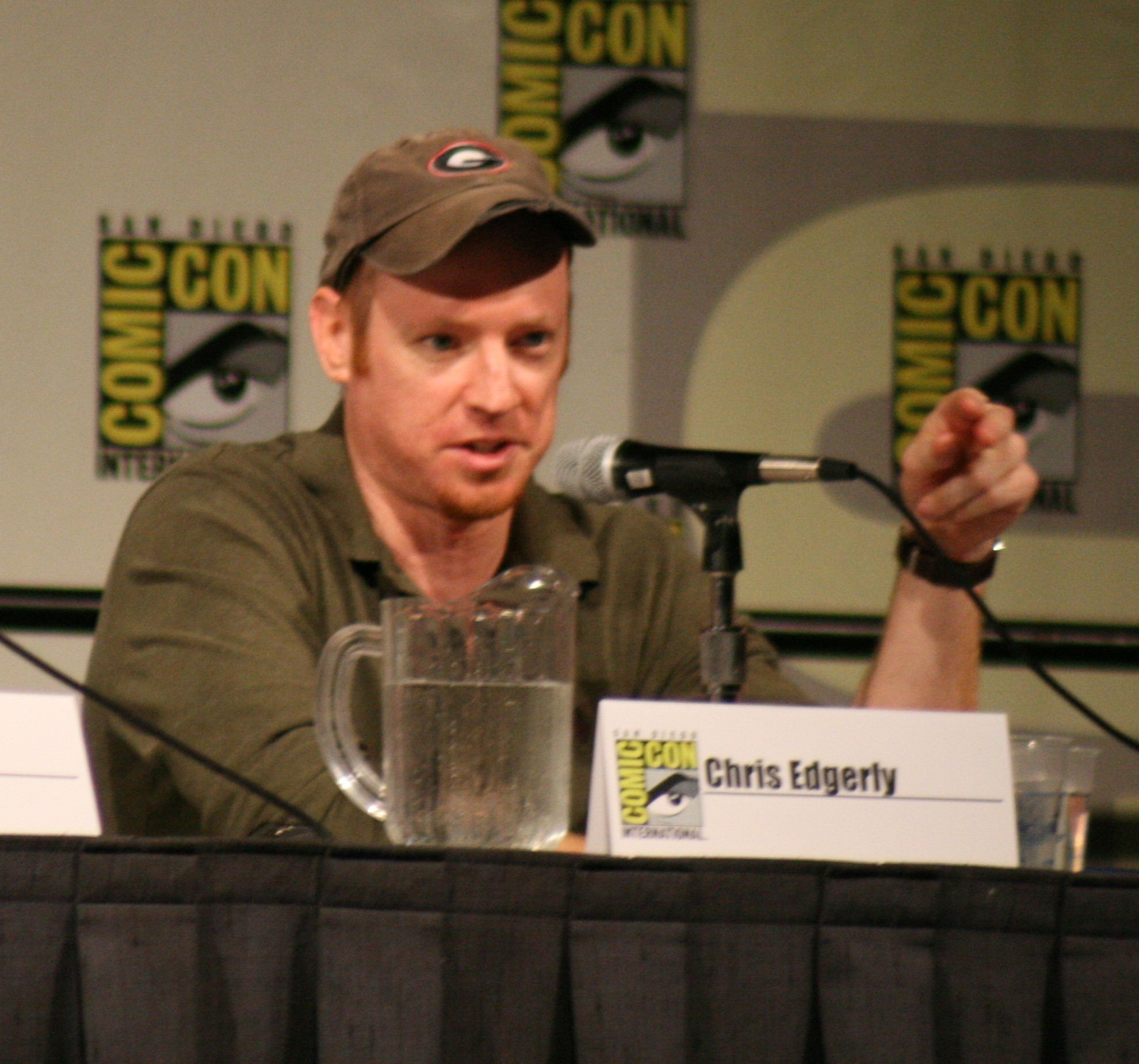 Chris Edgerly at the Cartoon Voices II panel.