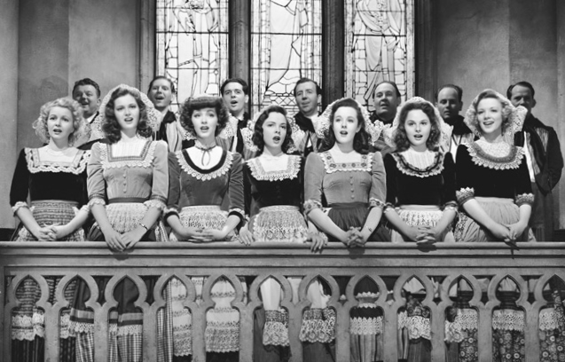 Kathryn Grayson, Marsha Hunt, Peggy Moran, Dorothy Morris, Cecilia Parker, Frances Raeburn, and Frances Rafferty in Seven Sweethearts (1942)