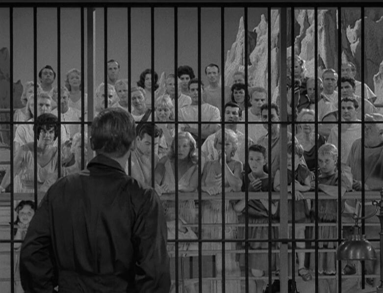 Roddy McDowall, Morgan Brittany, Margarita Cordova, Vernon Gray, Mona Houghton, Florence Marly, Byron Morrow, Susan Oliver, Vic Perrin, Carol Eve Rossen, and Sherry Granato in The Twilight Zone (1959)