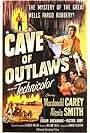 Macdonald Carey, Victor Jory, and Alexis Smith in Cave of Outlaws (1951)