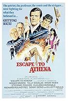 David Niven, Roger Moore, Claudia Cardinale, Elliott Gould, Telly Savalas, and Stefanie Powers in Escape to Athena (1979)