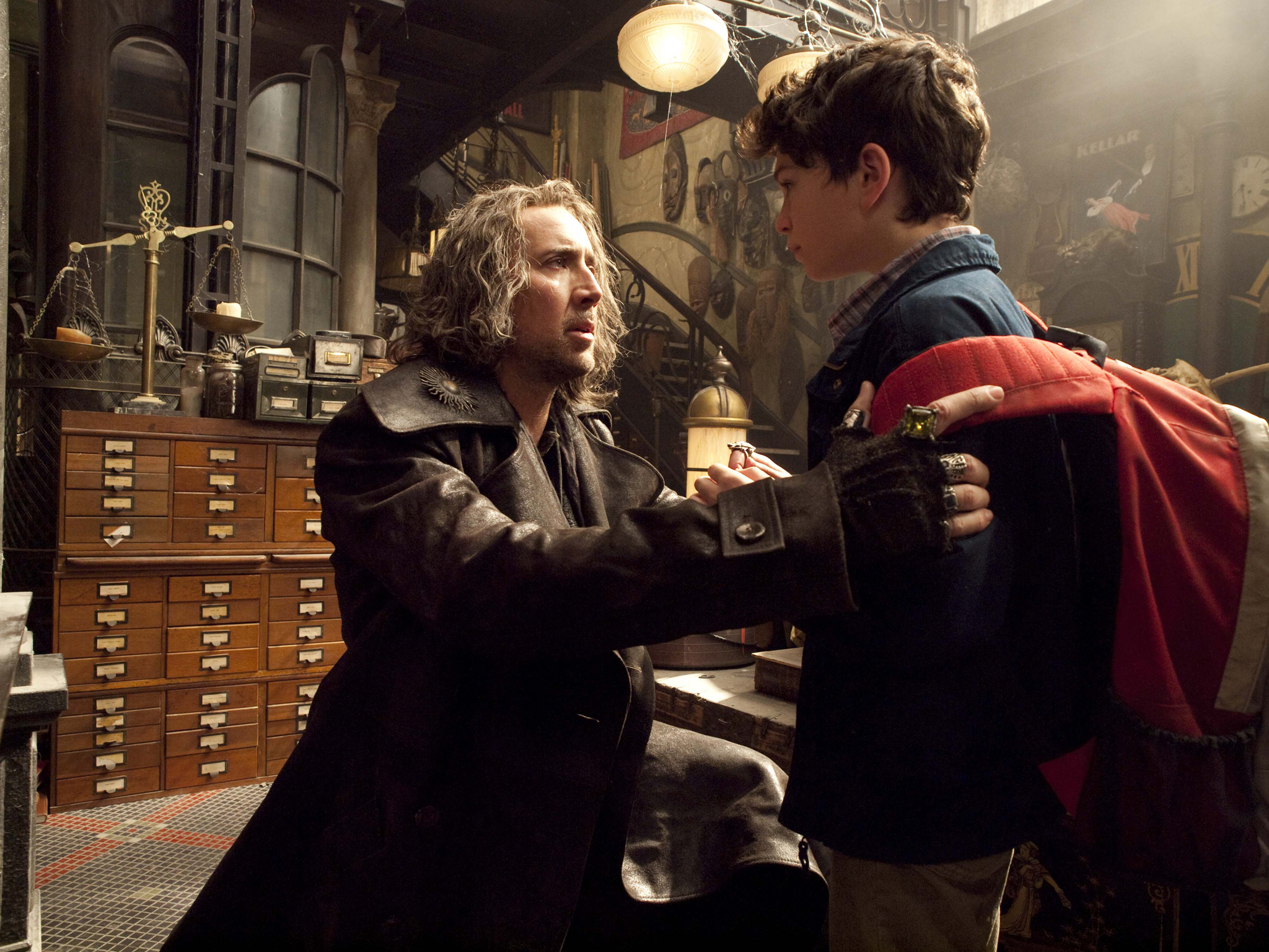 Nicolas Cage and Jake Cherry in The Sorcerer's Apprentice (2010)