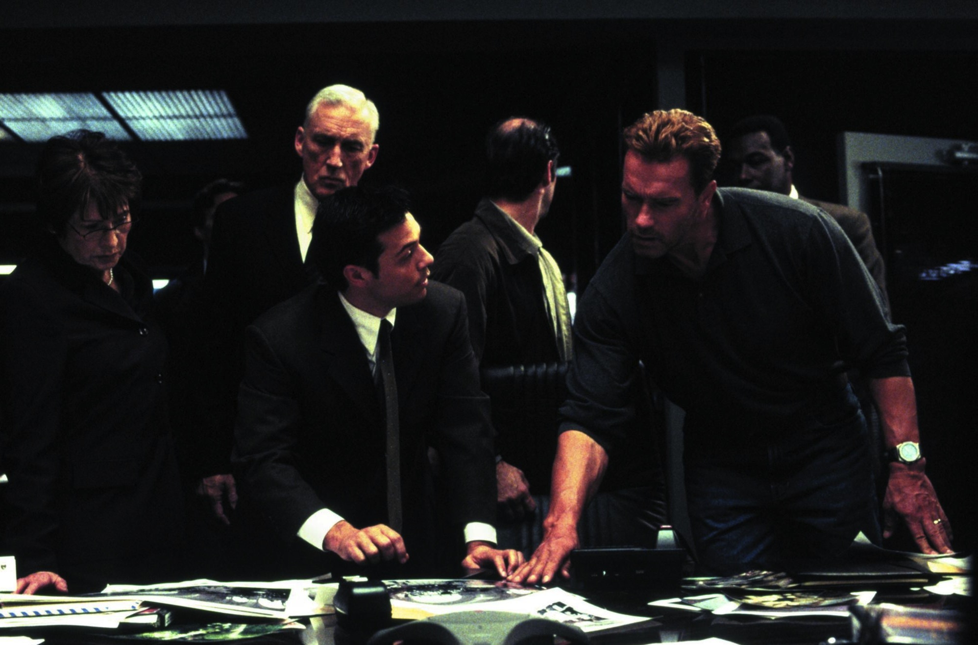 Arnold Schwarzenegger, Madison Mason, Bruce Ramsay, and Millie Slavin in Collateral Damage (2002)