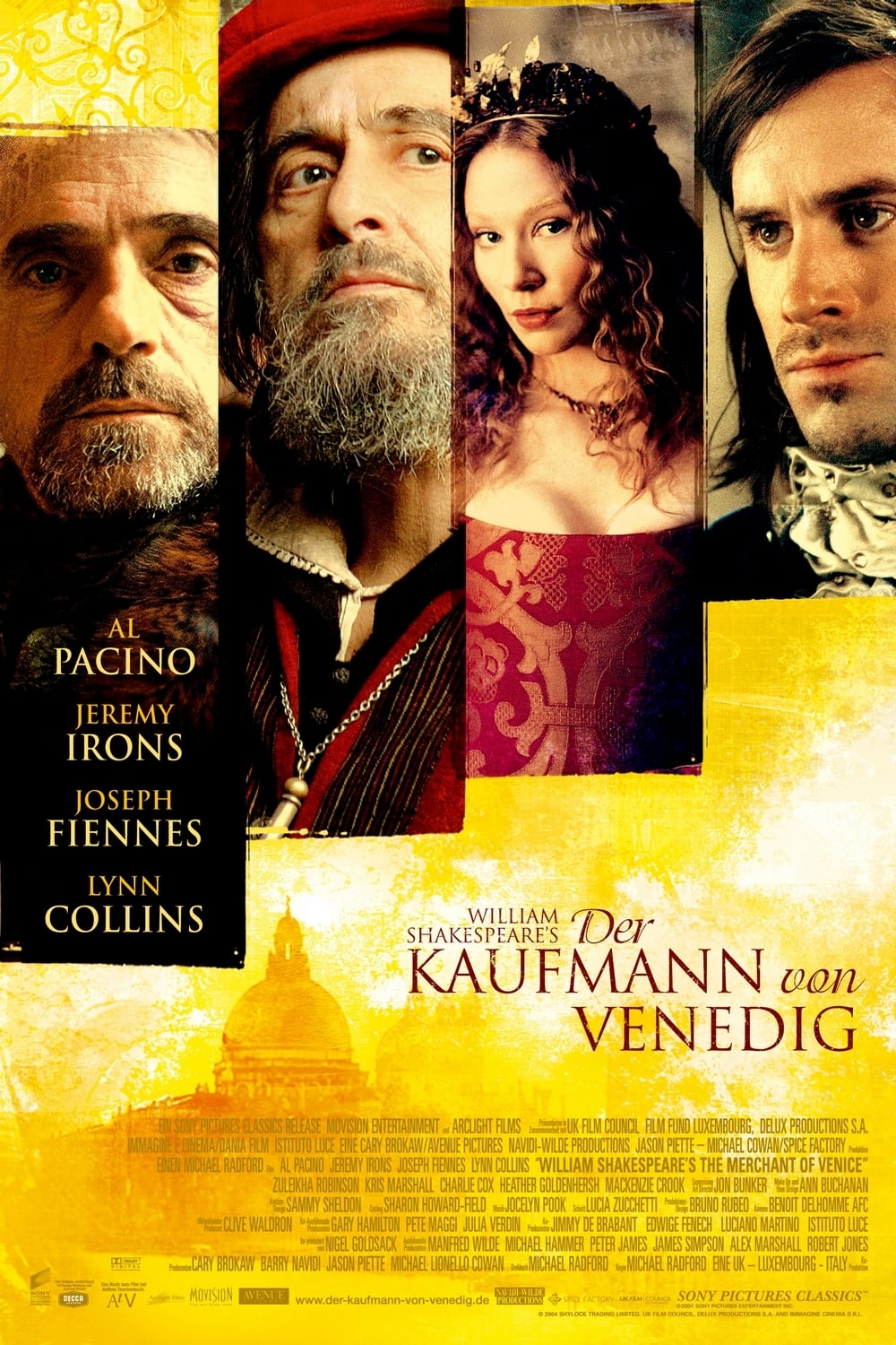 Al Pacino, Jeremy Irons, Joseph Fiennes, and Lynn Collins in The Merchant of Venice (2004)