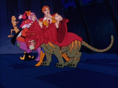 George DiCenzo, Linda Gary, Alan Oppenheimer, and Lou Scheimer in He-Man and She-Ra: The Secret of the Sword (1985)