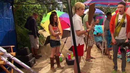 Calum Worthy, Laura Marano, and Ross Lynch in Austin & Ally (2011)