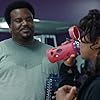 Craig Robinson and Alexandra Shipp in Tragedy Girls (2017)