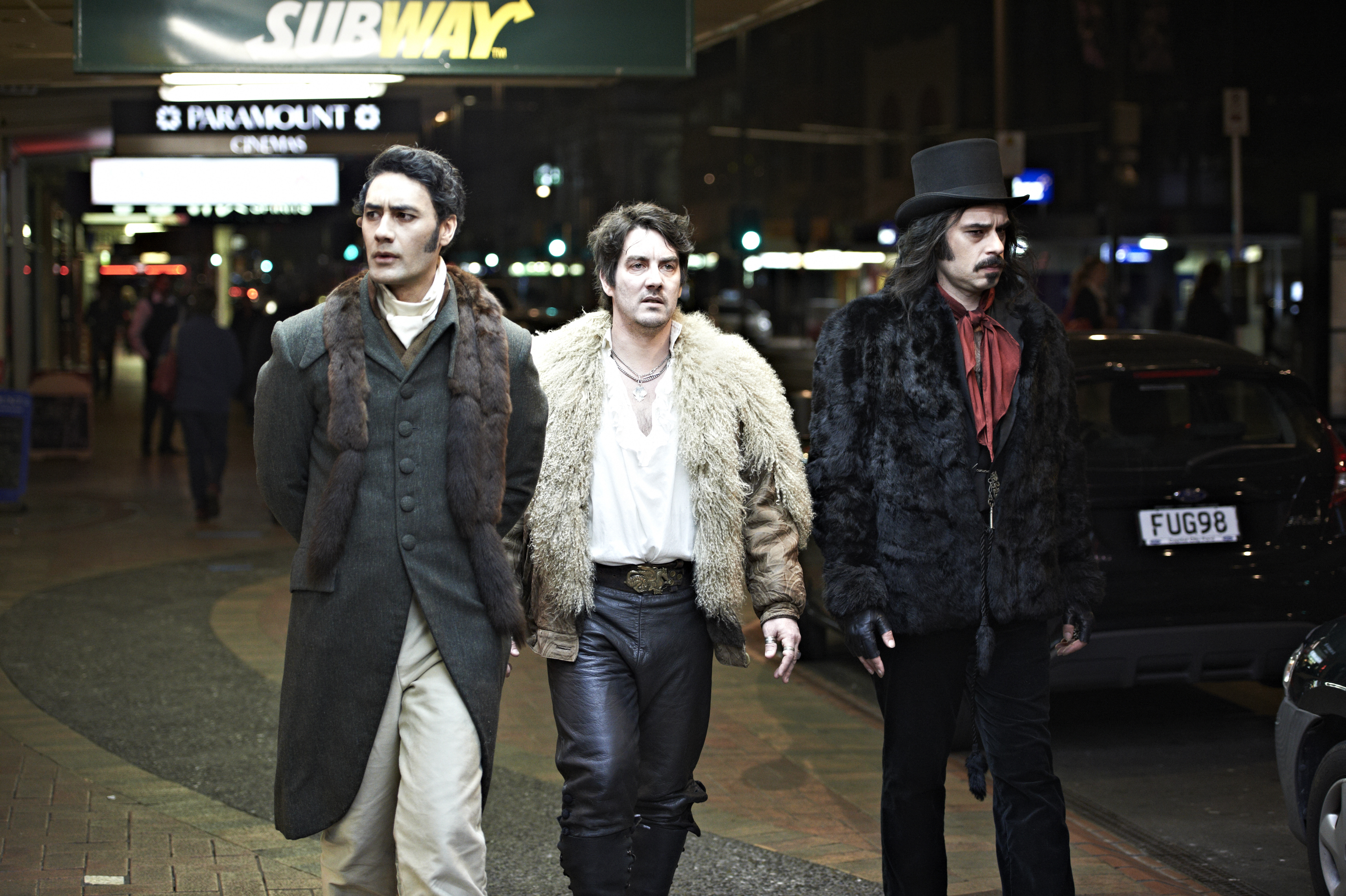 Taika Waititi, Jemaine Clement, and Jonny Brugh in What We Do in the Shadows (2014)