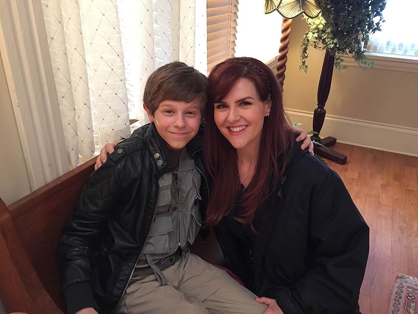 With Sara Rue on set of Impastor