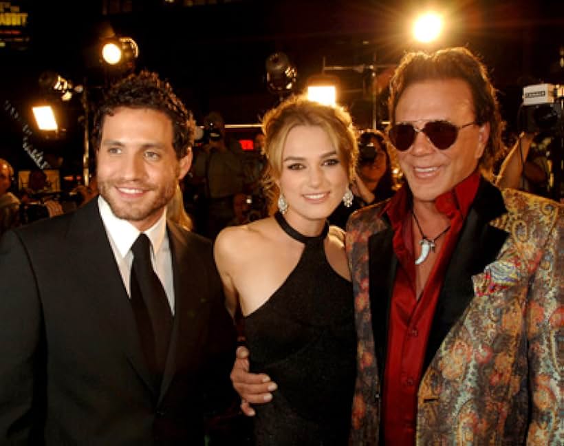 Mickey Rourke, Keira Knightley, and Edgar Ramírez at an event for Domino (2005)