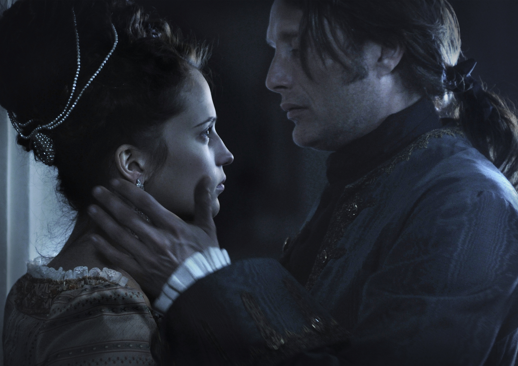 Mads Mikkelsen and Alicia Vikander in A Royal Affair (2012)