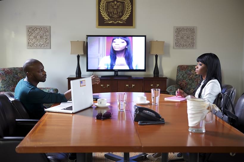 Malcolm Barrett and Teyonah Parris in Dear White People (2014)