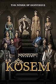 Hülya Avsar, Mehmet Kurtulus, Beren Saat, Tülin Özen, Mete Horozoglu, Aslihan Gürbüz, Kadir Dogulu, Gülcan Arslan, Ekin Koç, and Berk Cankat in The Magnificent Century: Kosem (2015)