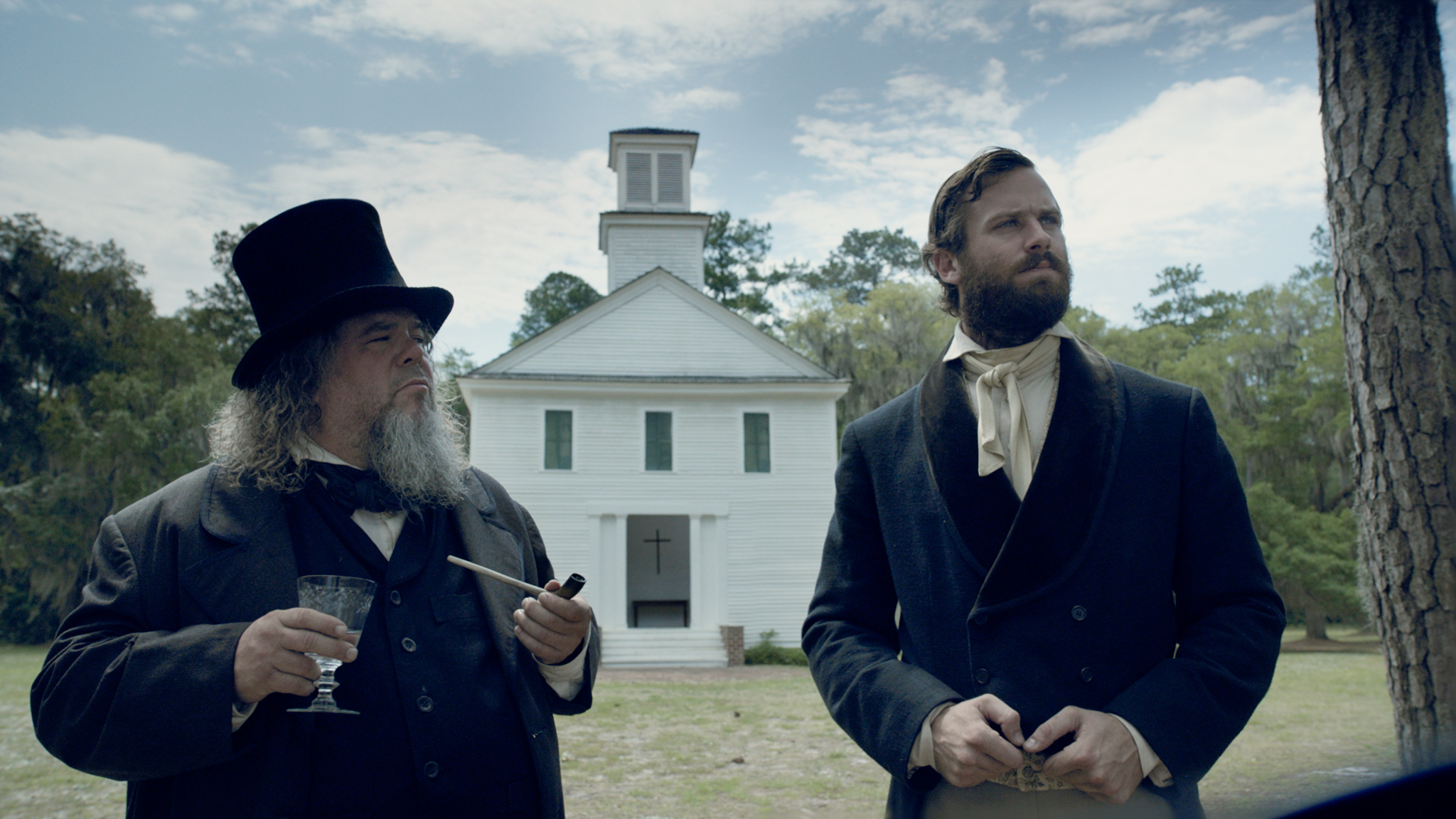 Mark Boone Junior and Armie Hammer in The Birth of a Nation (2016)