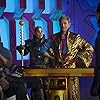 Jeff Goldblum, Tom Hiddleston, Chris Hemsworth, and Rachel House in Thor: Ragnarok (2017)