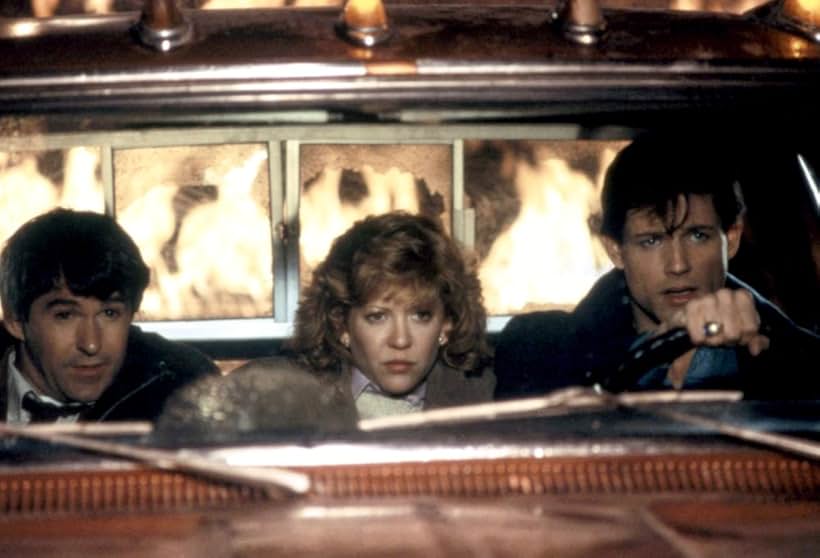 Nancy Allen, Michael Paré, and Gary Brockette in The Philadelphia Experiment (1984)