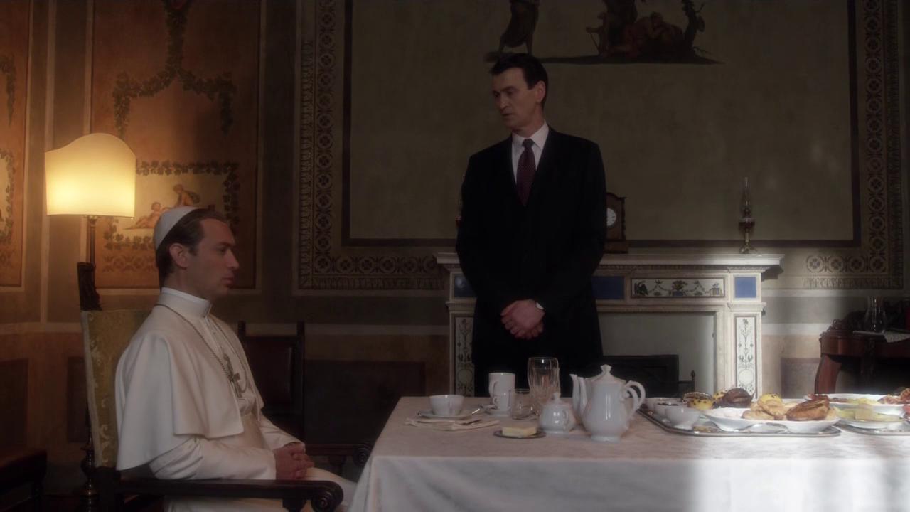 Jude Law and Daniel Vivian in The Young Pope (2016)